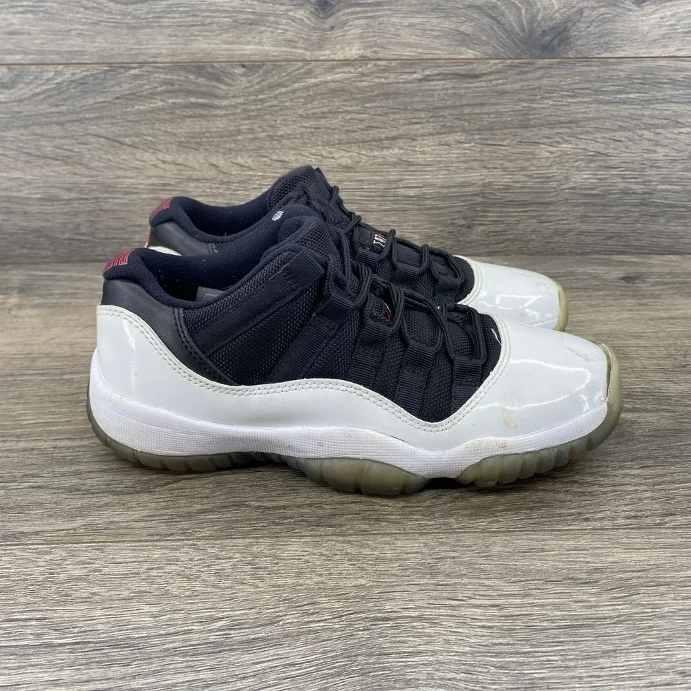 Air‎ Jordan 11 Retro Low TD Toddler Black White Red Basketball Shoes 3.5Y 528896